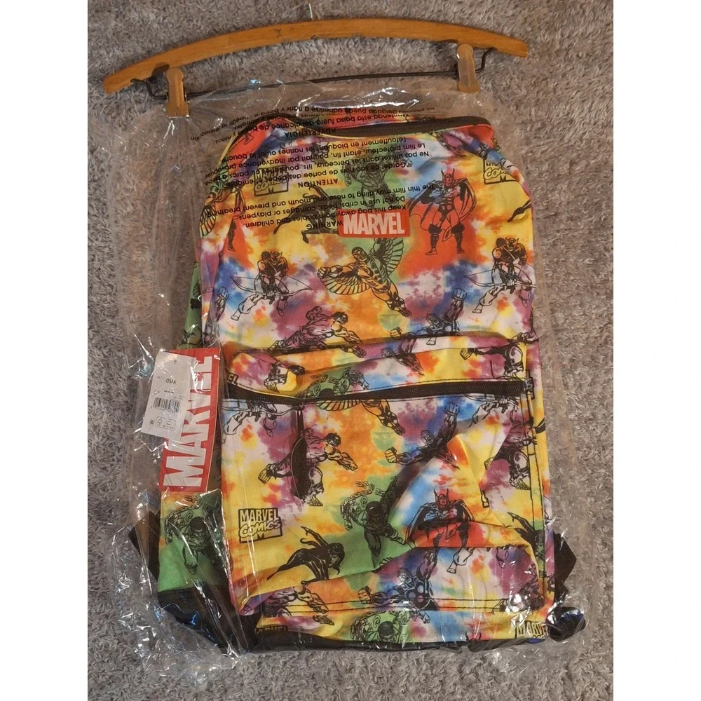Marvel Comics Tie Dye Backpack All Over Print OSFA New Back to School Backpack